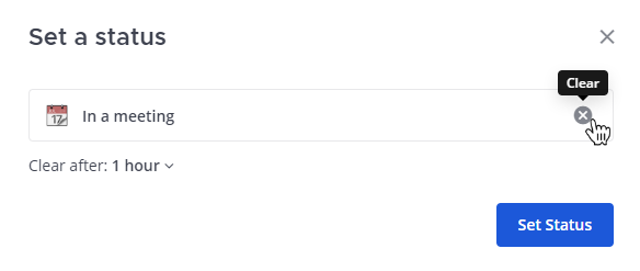 커스텀 상태를 해제하는 모습